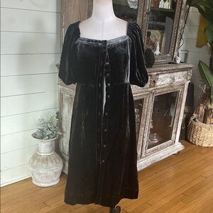 J. CREW Puff-sleeve VELVET DRESS 6 NEW